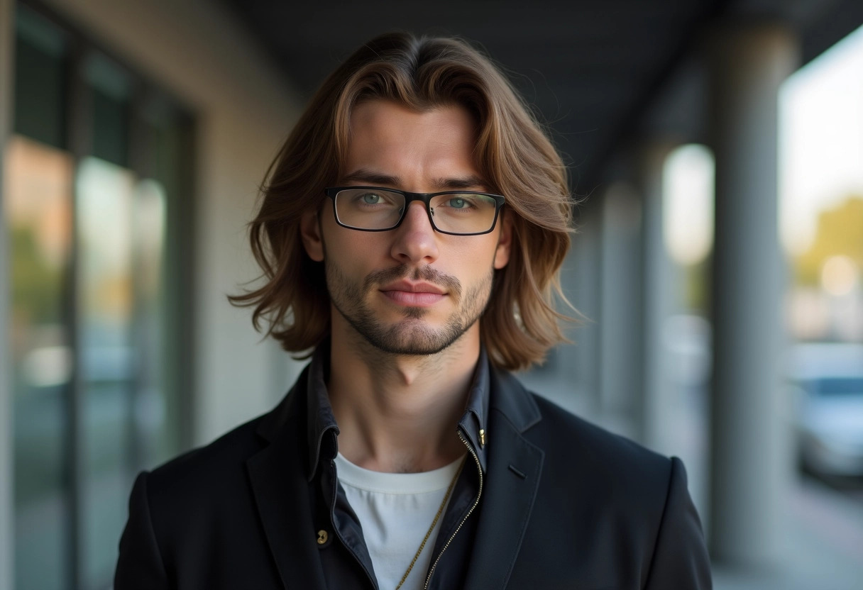 cheveux longs dégradés pour homme